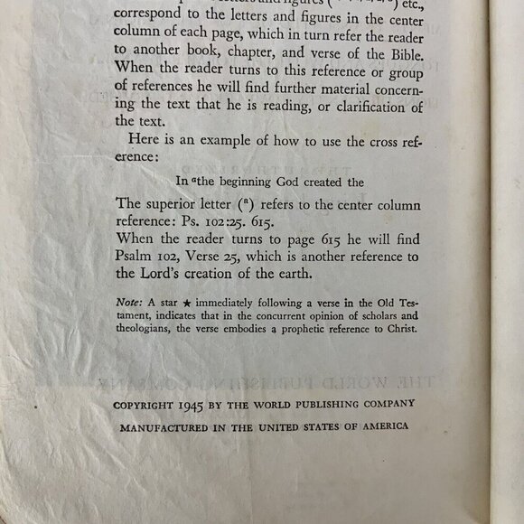 Holy Bible Authorized King James Version World Publishing 1945 Faux Leather - Picture 6 of 10